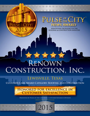 Pulse of the City News 2015 Award Winner, Renown Construction Inc.